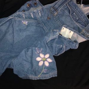 Faded Glory Embroidered Overalls